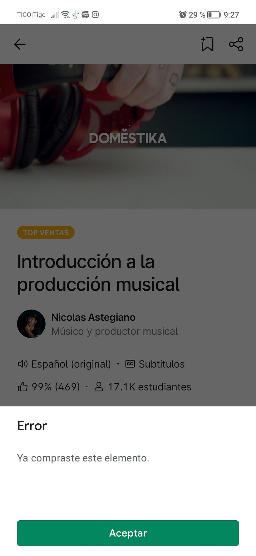 Ayuda. No puedo acceder al curso online.  2