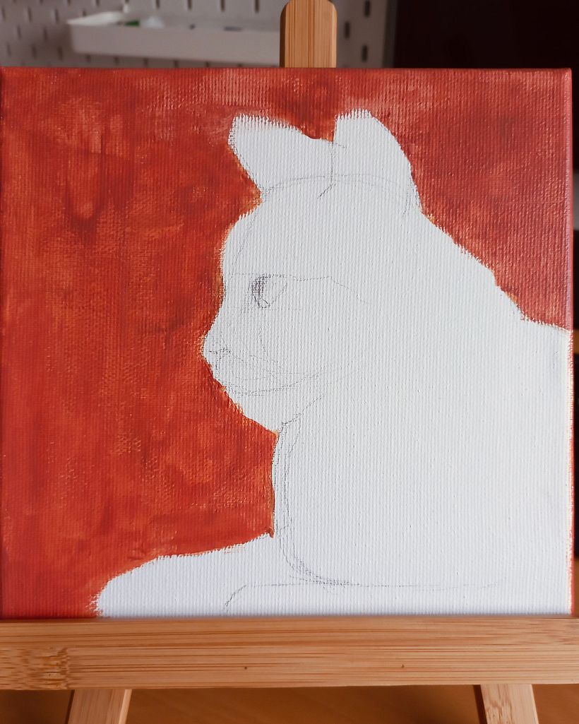 Práctica de acrílico sobre lienzo (20x20) 1