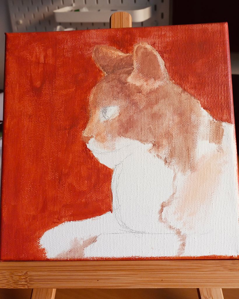 Práctica de acrílico sobre lienzo (20x20) 2