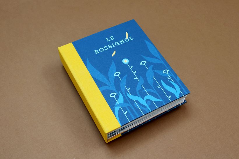 Couverture du livre basé sur le conte original "LMe Rossignol et l'Empereur de Chine"