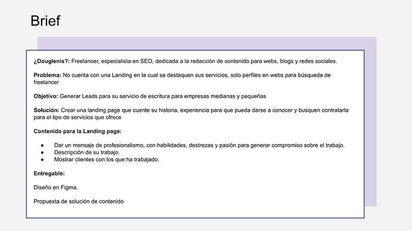 Este fue el Brief que desarrollamos