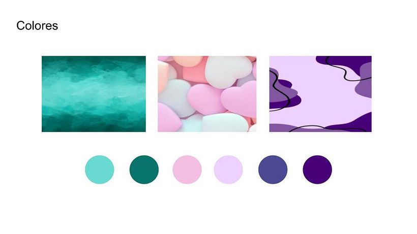Paleta de colores, muy pasteles