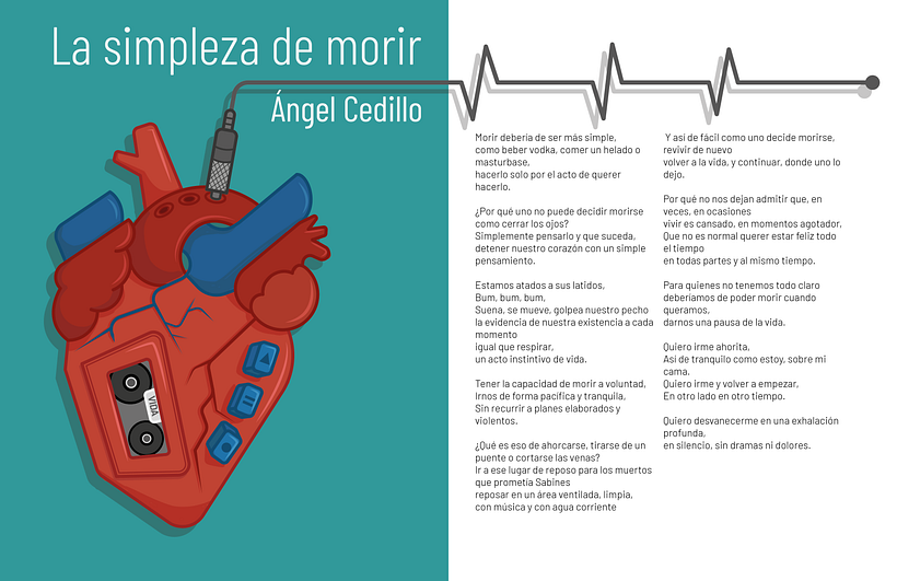 Arreglo para revista en doble página junto al texto