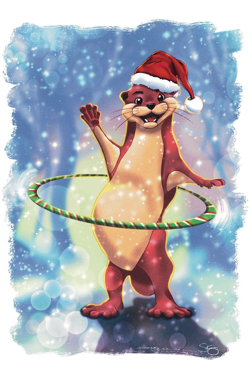My final project! I made this little guy and sent him out to all my friends on a Christmas Card! I really enjoyed this projec