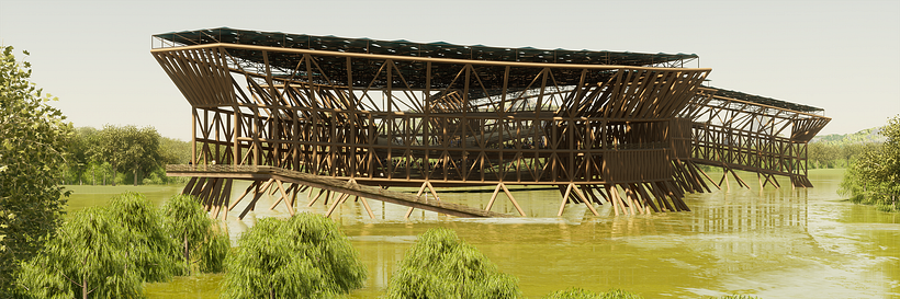 project _TUM-BS , proyecto paramétrico con bambú en tumbes Perú  3