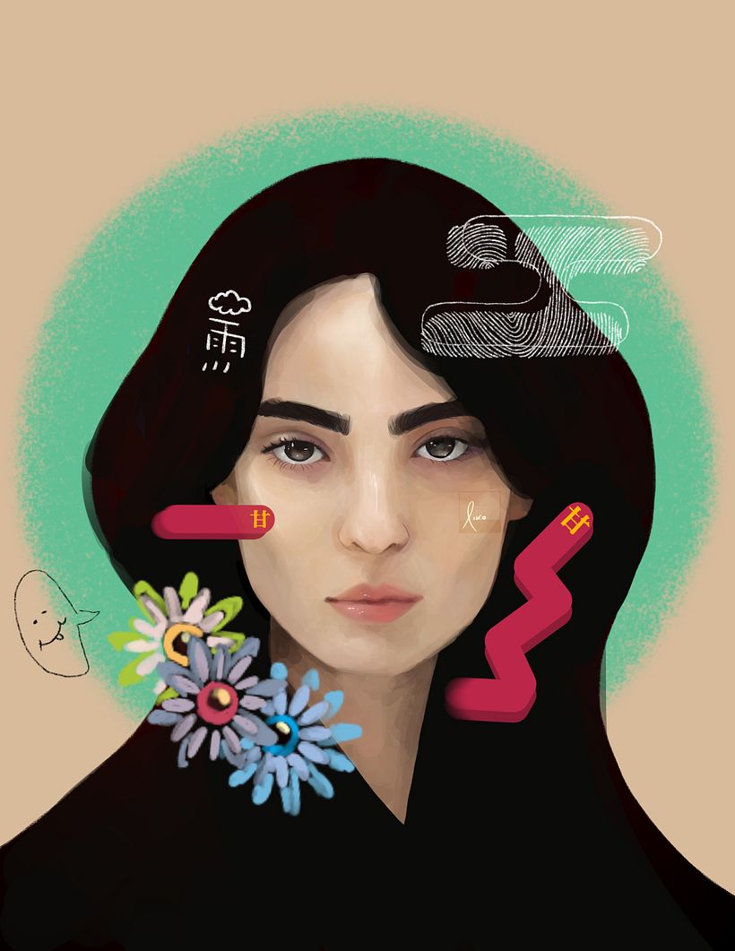 Mi proyecto del curso: Retrato creativo ilustrado con Procreate 3