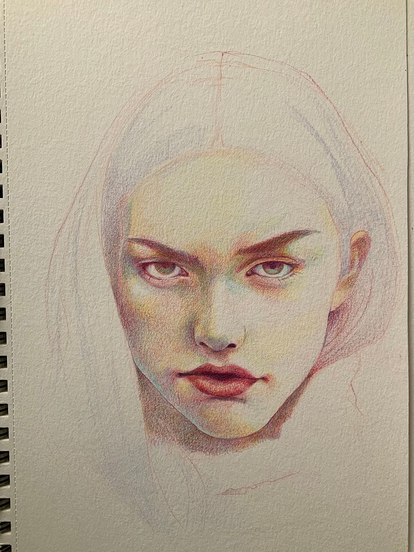 Mi proyecto del curso: Dibujo de retratos llamativos con lápices de colores 4