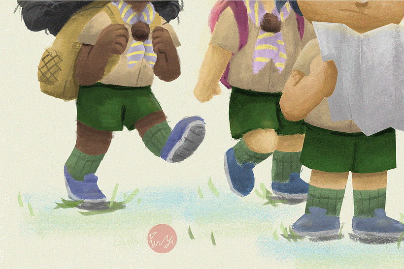 Bird Squad - Tracking Travel - My project for course: Cinematic Digital Illustration with Photoshop 3