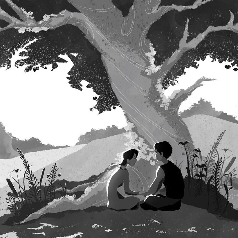 Spot Illustration #1: The couple.