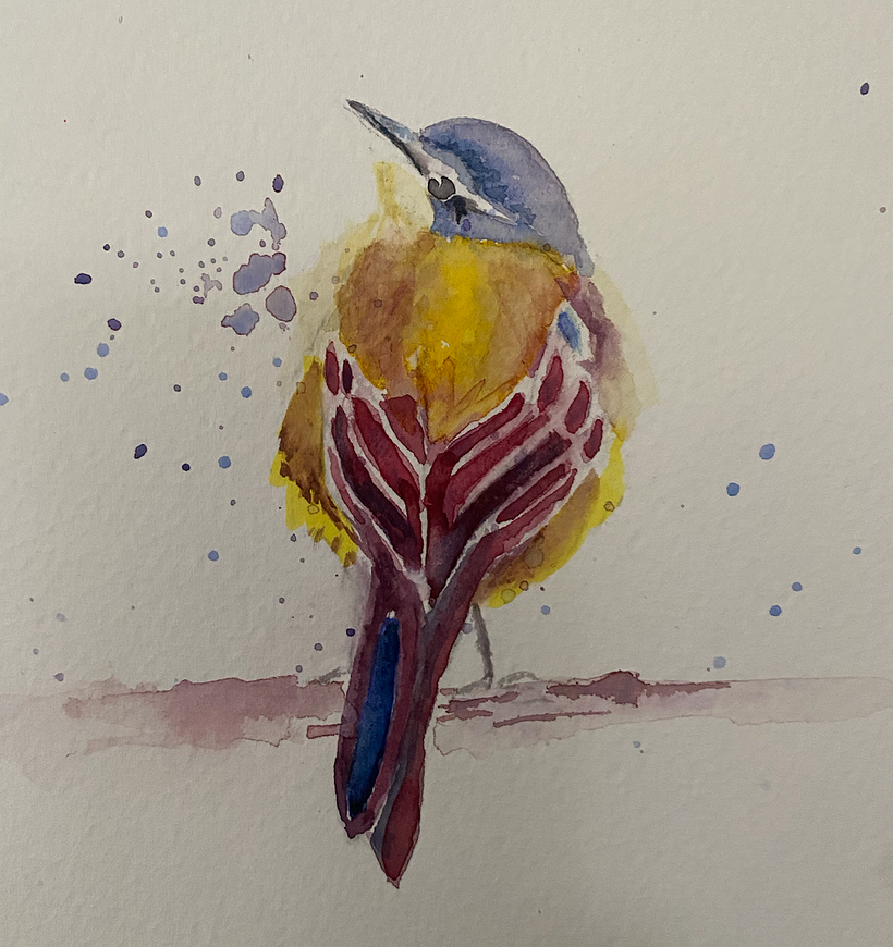 My project for course: Artistic Watercolor Techniques for Illustrating Birds 2