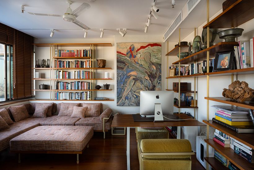 TV Room- highlighting all the furniture and fittings designed by the Interior Designers.