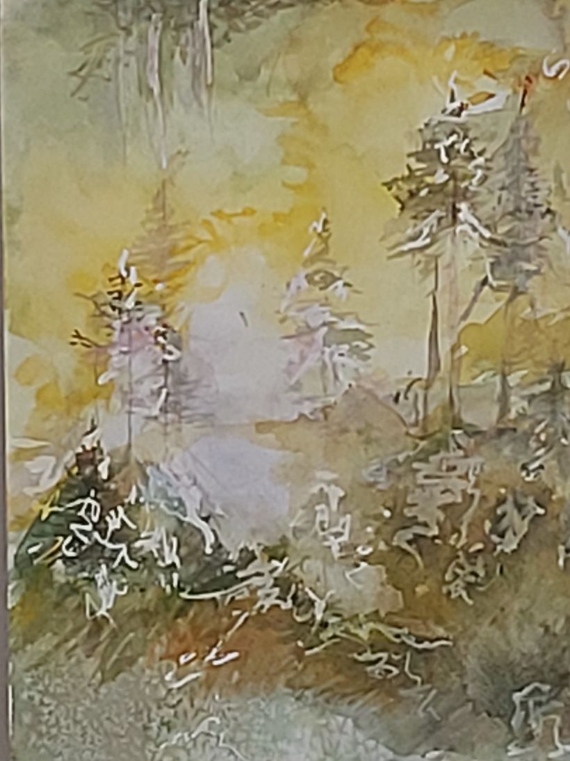 Mein Abschlussprojekt für den Kurs: Verträumte Aquarell-Landschaften: Halte Licht fest 2