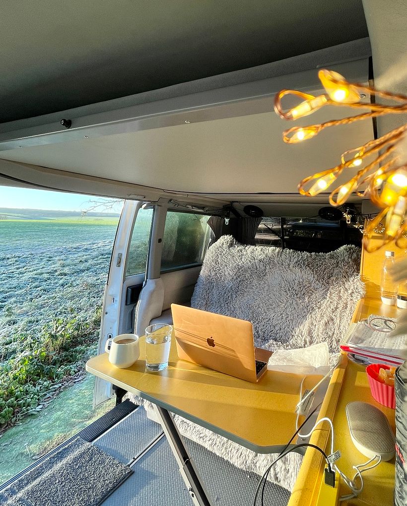 Writing Only Love Can Hurt Like This from my campervan office