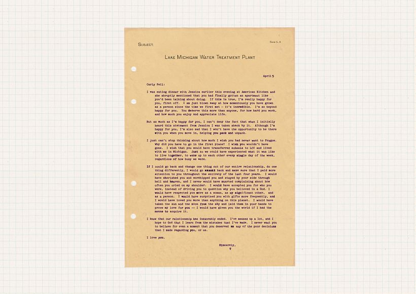 Fake love letters: a selection of real emails turned into vintage paper props 5
