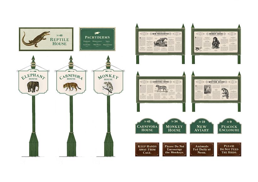 Sign design: drawing background signage for use in movie sets  3