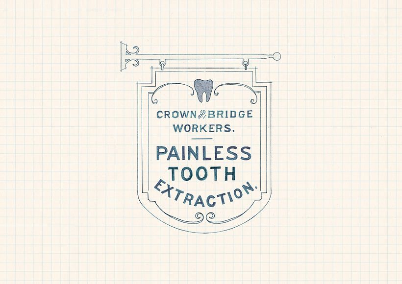 Sign design: drawing background signage for use in movie sets  8