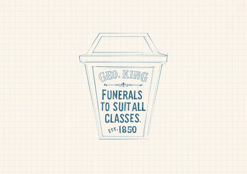 Sign design: drawing background signage for use in movie sets  15