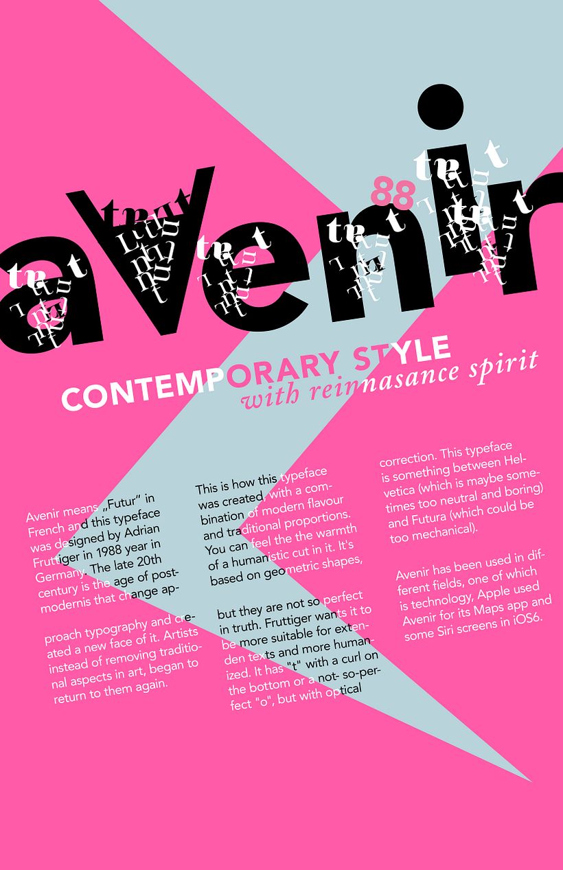 Avenir - Typeface Poster.  2