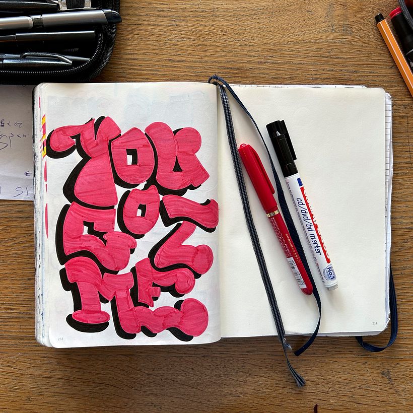Project: Handbeletteringsschetsboek 8
