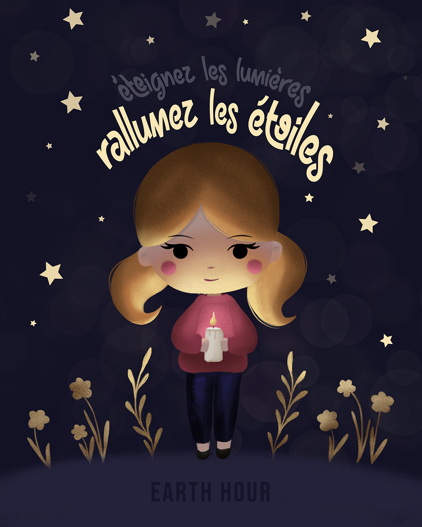 I wanted to drow something for Earth Hour and play with the lettering 