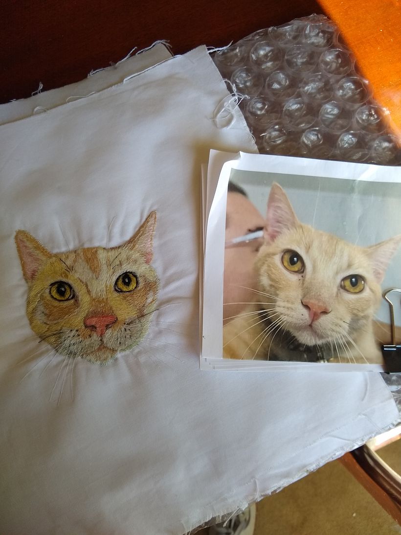 My project for course: Embroidered Pet Portraits: The Thread Painting Technique 3