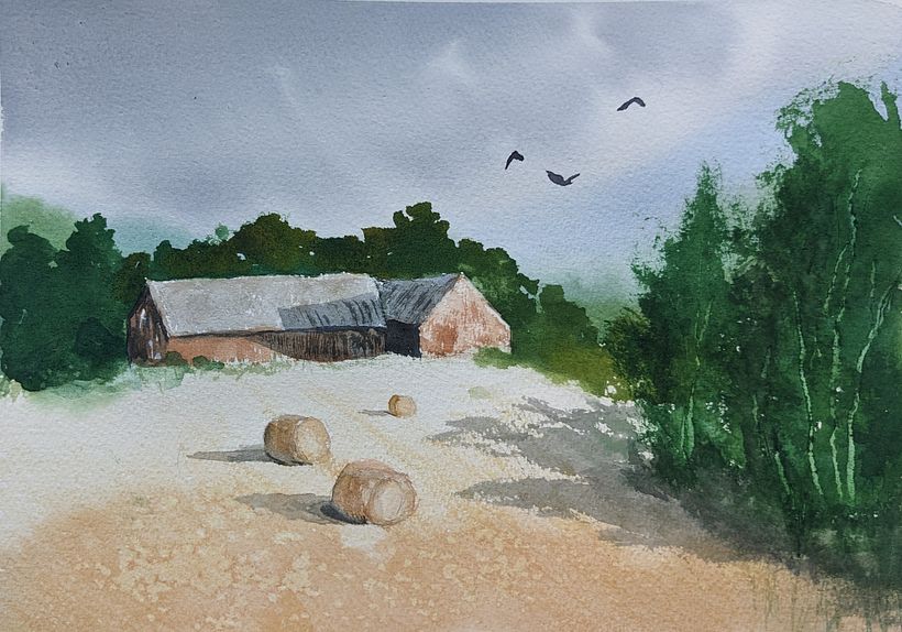 My project for course: Watercolor Landscapes: Experimental Tools and Techniques 1