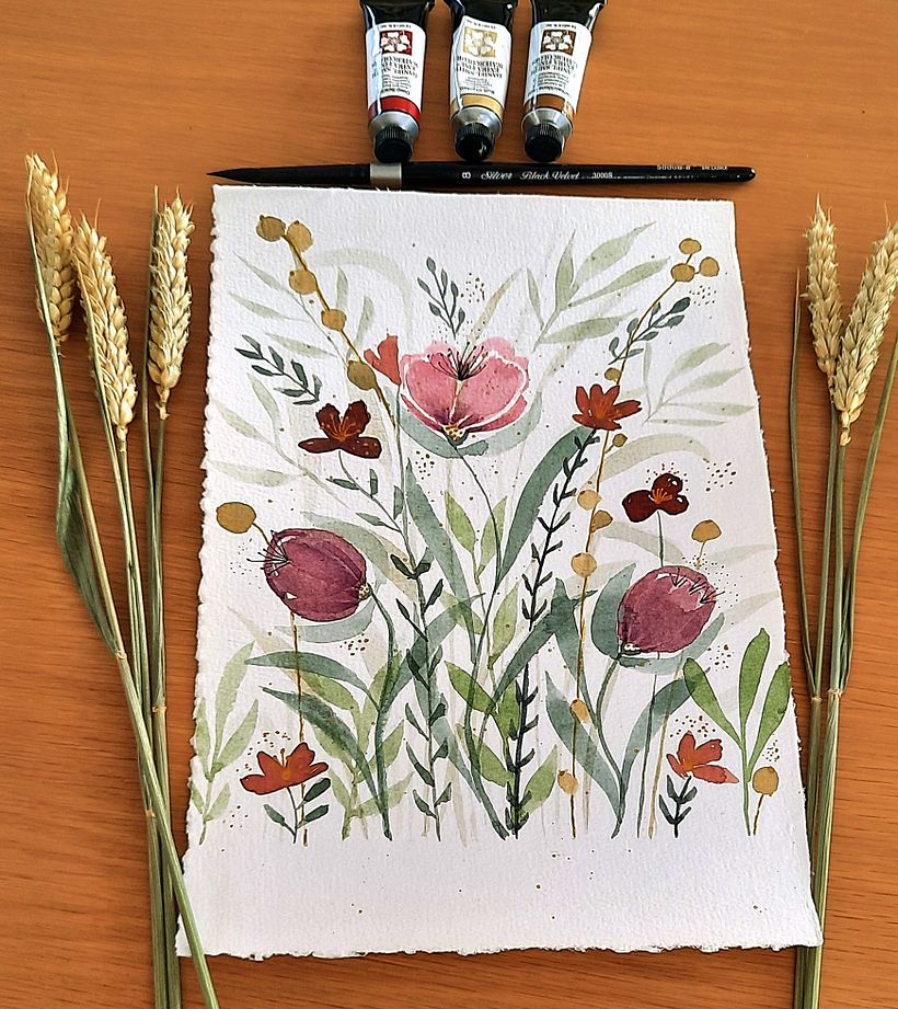 Mon projet du cours : Création d’une composition florale à l’aquarelle 1