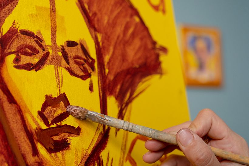 ¡ Adoro dibujar directamente con el pincel !