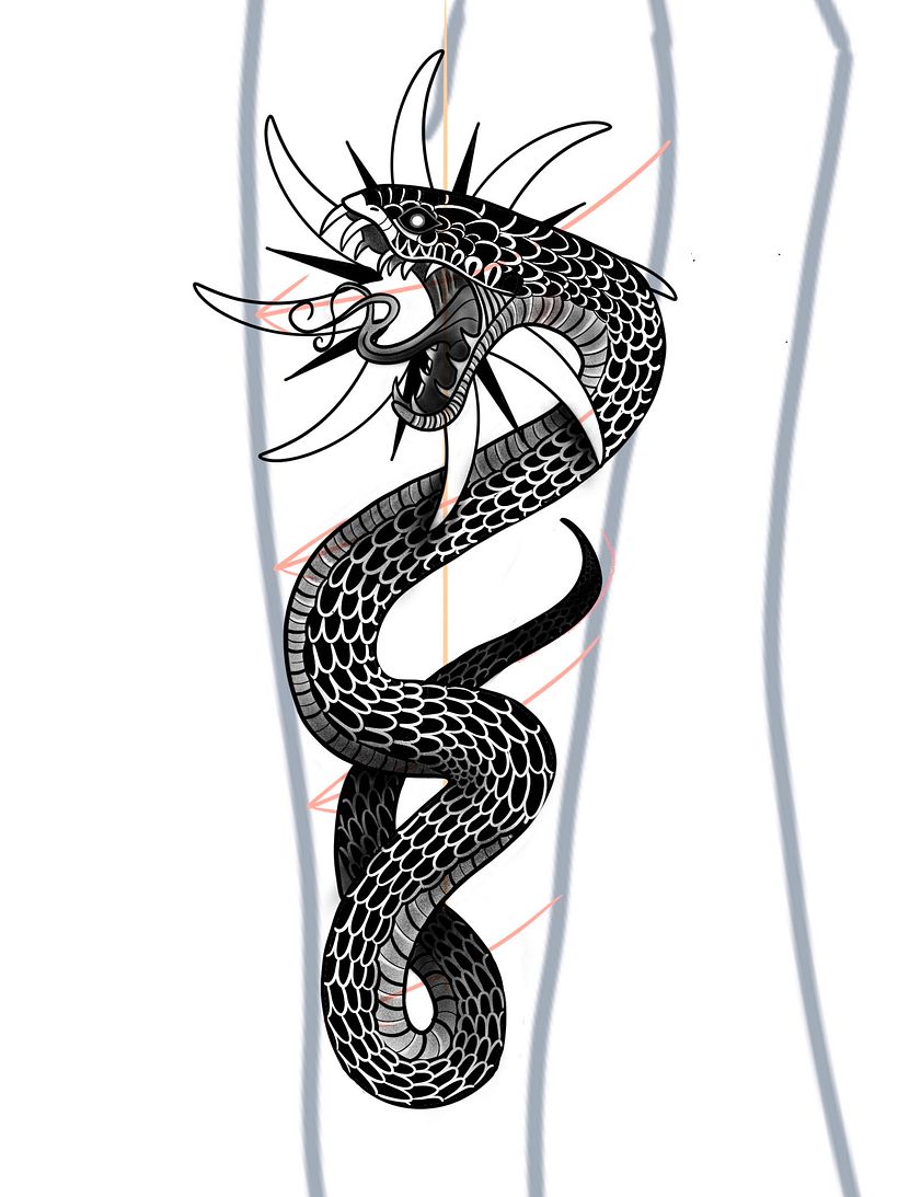 Blackwork snake project  2