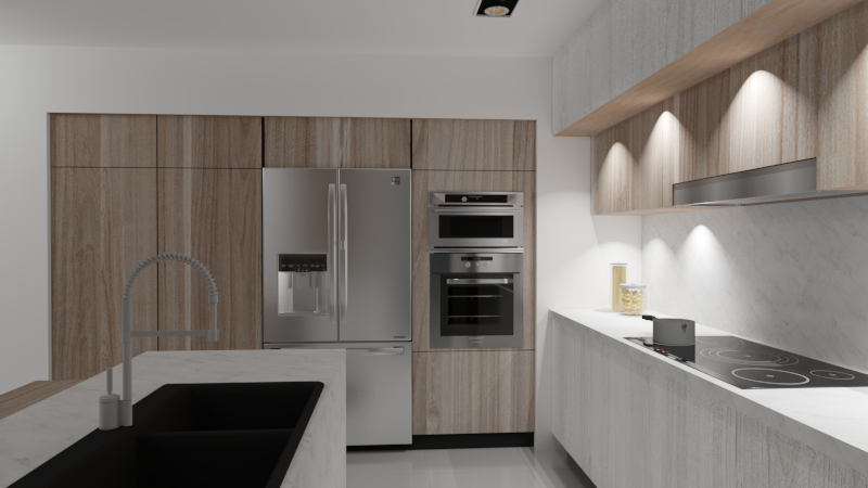 Proyecto de cocina personal: triángulo de trabajo