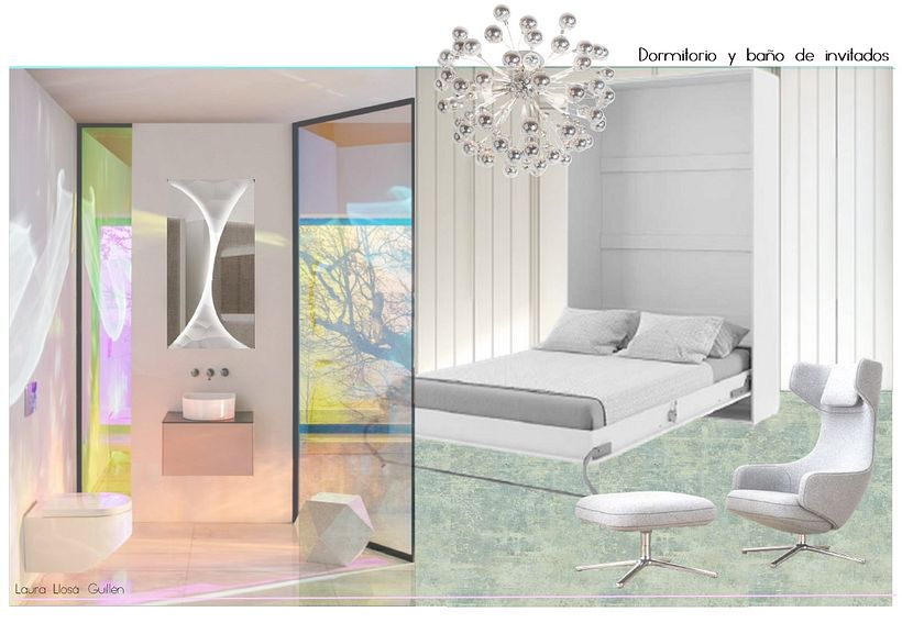 Moodboard dormitorio y baño de invitados