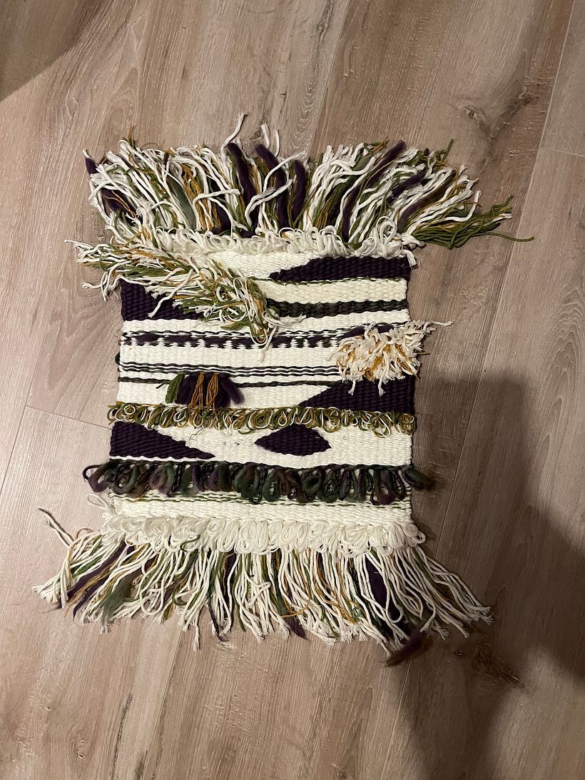 Mon projet du cours : Techniques de tissage manuel pour débutants 1