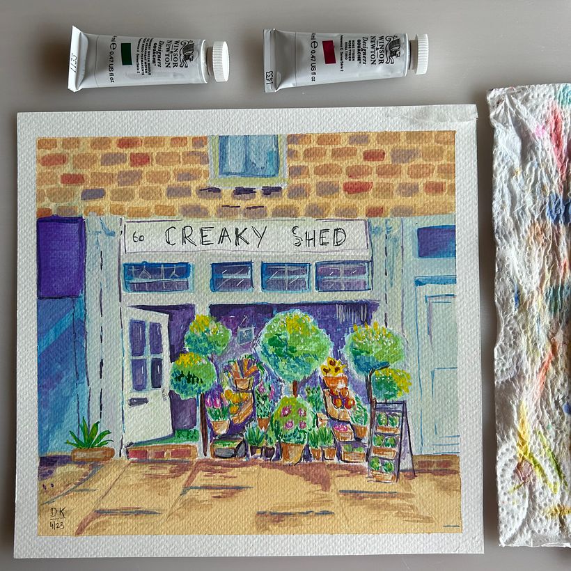 My project for course: Vibrant Urban Illustration with Gouache Paint 3