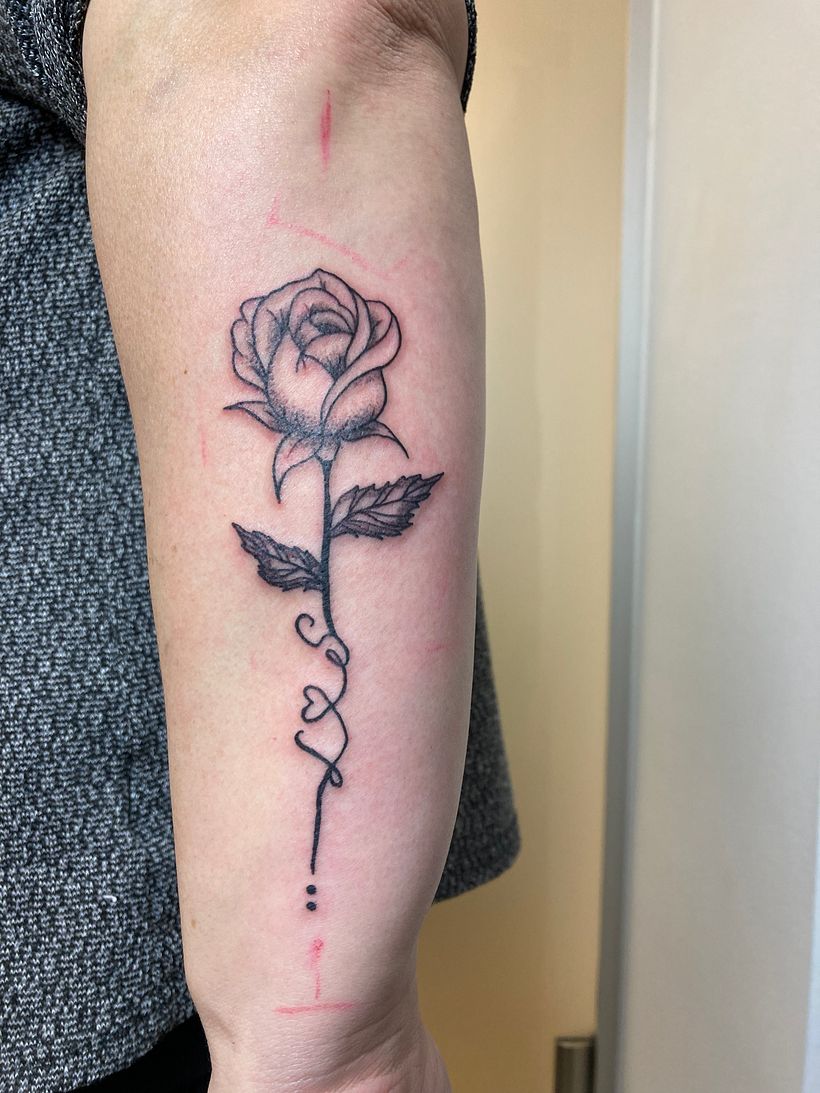 My project for course: Botanical Tattoo with Pointillism 2