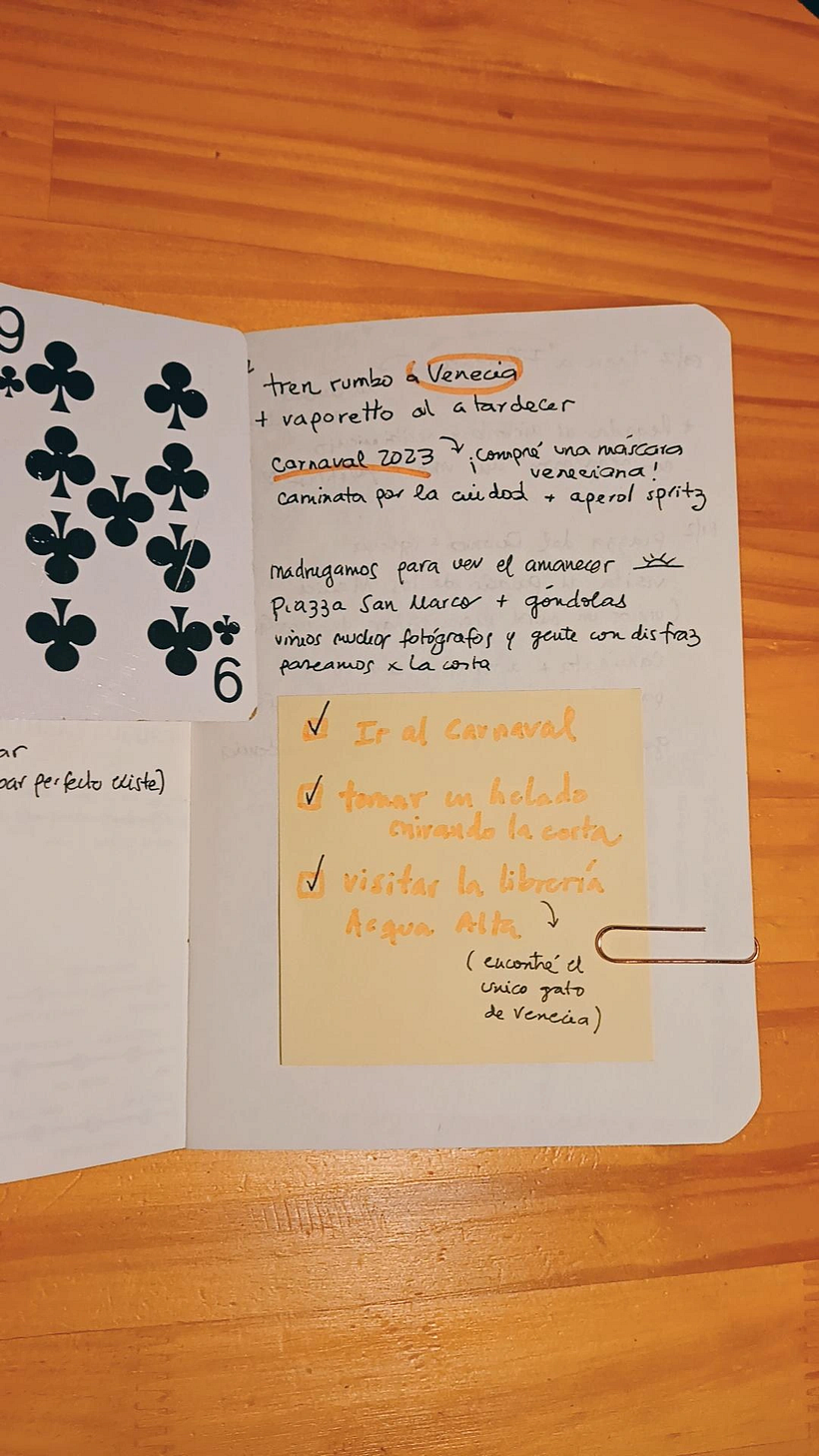 En Venecia encontré una carta ¡como le suele suceder a Aniko según cuenta en el curso!