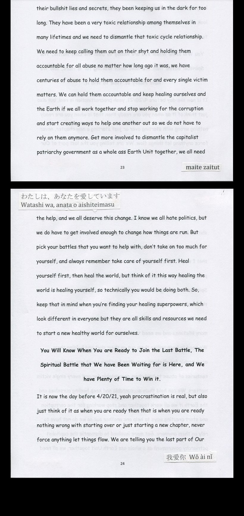 Earth Creator Spiritual World Awakening EST 2021 15