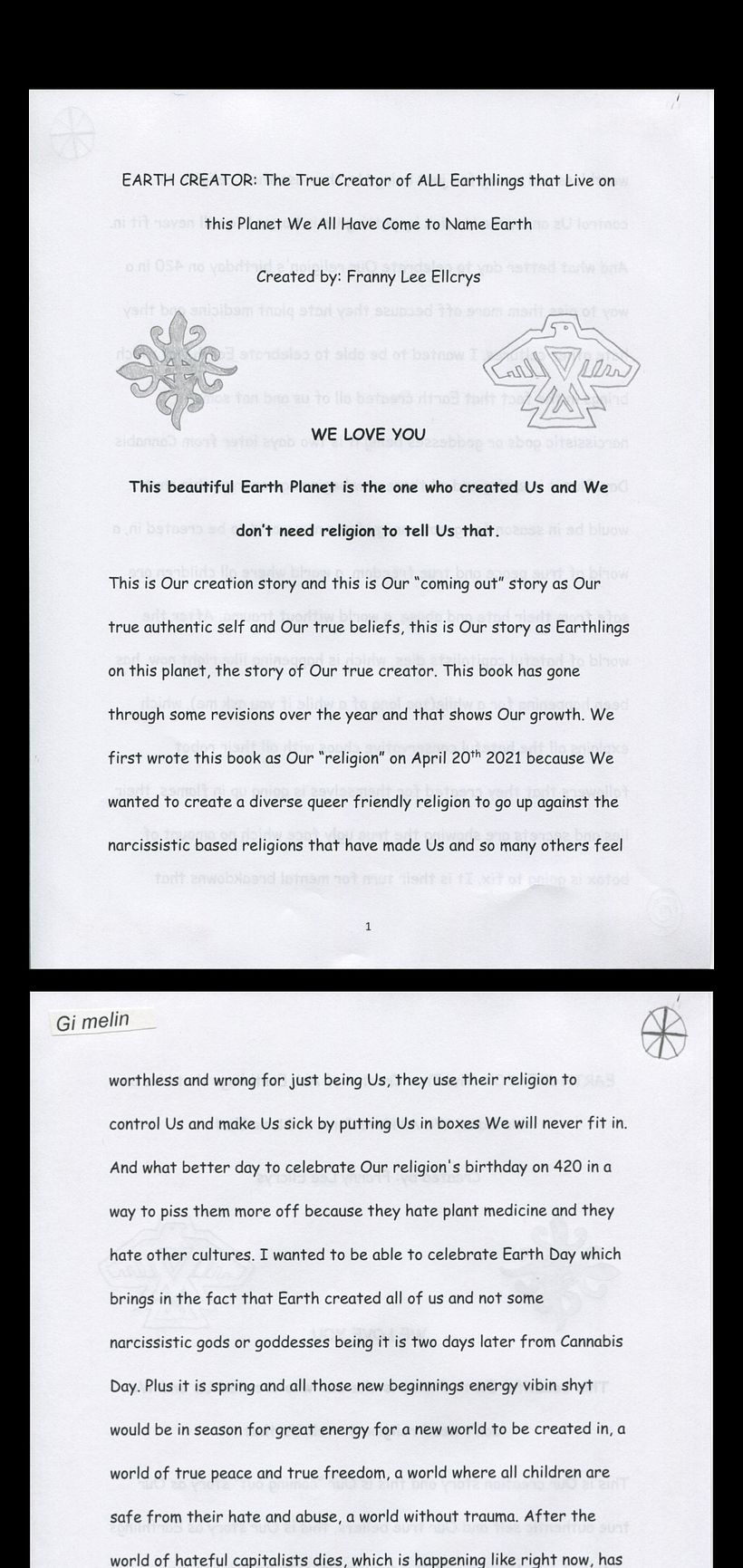 Earth Creator Spiritual World Awakening EST 2021 2