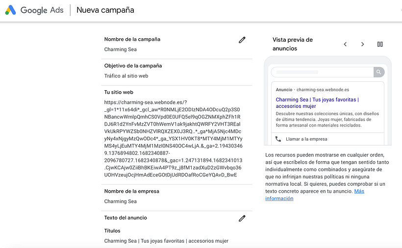 Mi proyecto del curso: Google Ads y Facebook Ads desde cero 3
