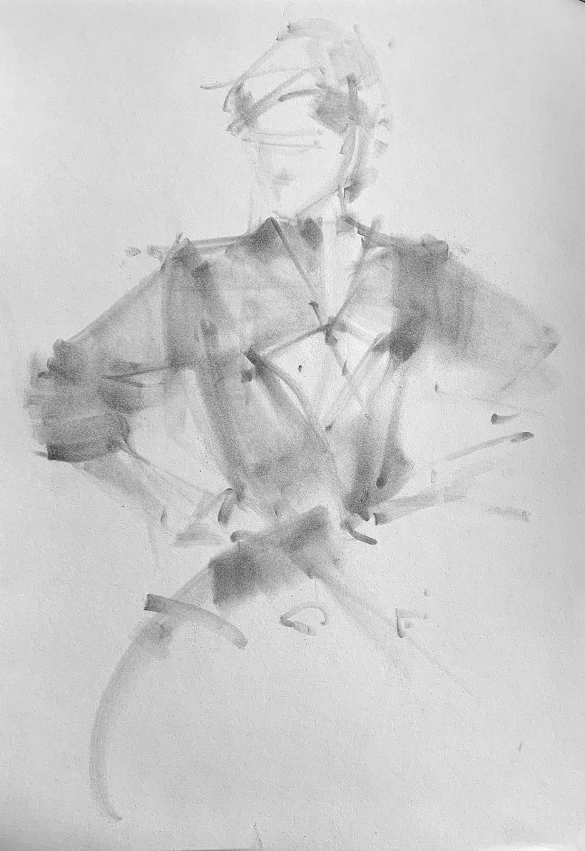 STEP ONE, always look for big shapes and main lines.