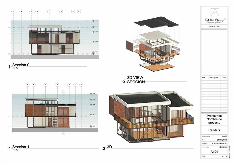 Mi proyecto del curso: Diseño y modelado arquitectónico 3D con Revit 4