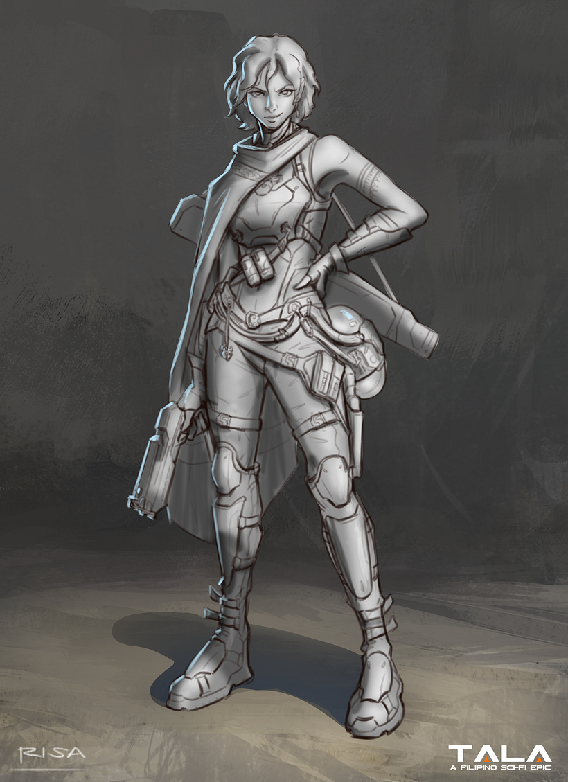 Phase 4: Values (after this, I added the color back and continued rendering the piece like how Even instructed)