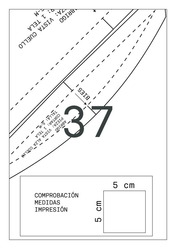 Plano de comprobación de las medidas de impresión