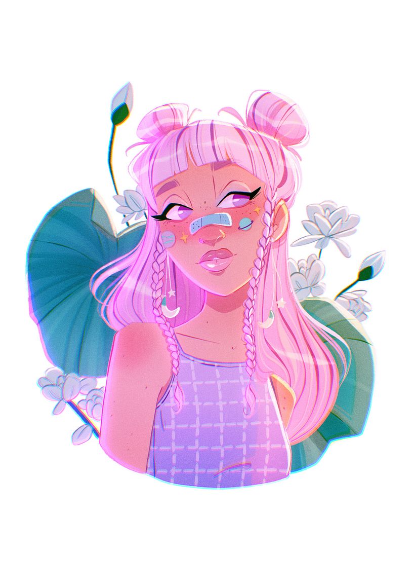 Ilustración con ambientación y efectos de renderizado.