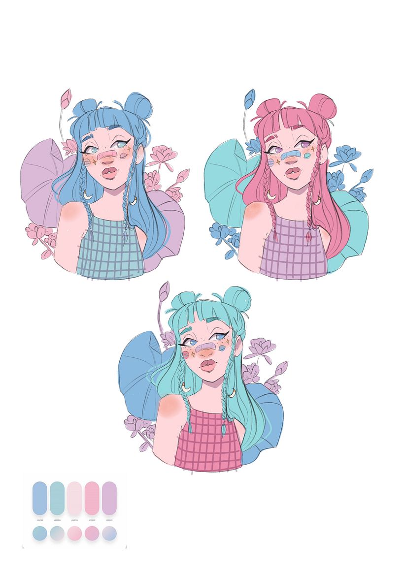 Miniaturas para elegir los colores