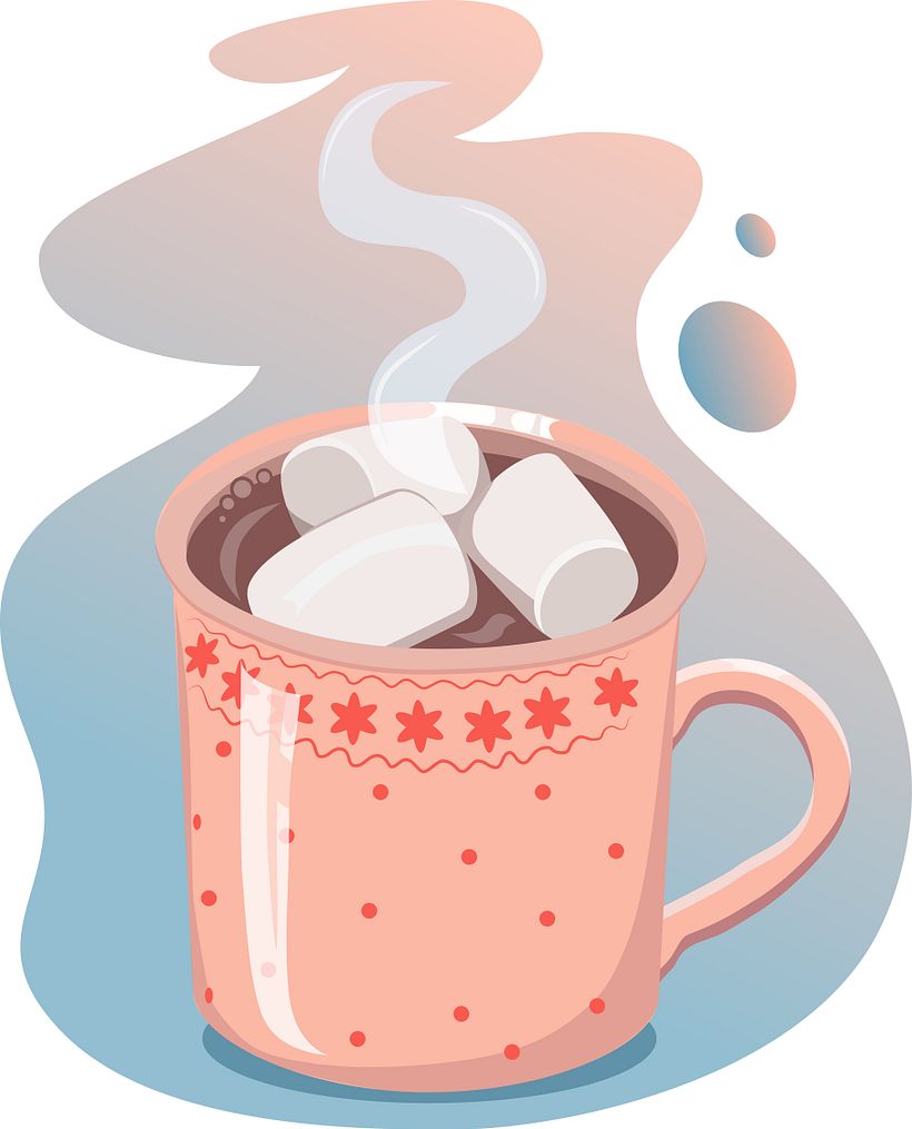 A cup of hot cocoa with marshmallow