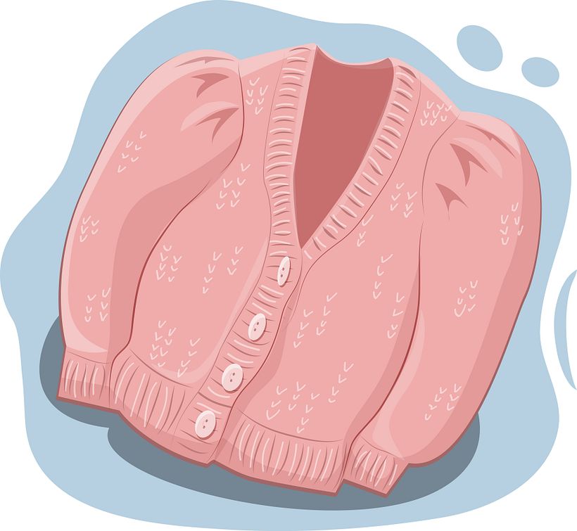 A warm knited cardigan