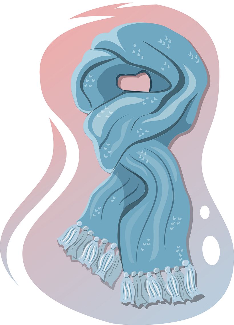 A warm knited scarf