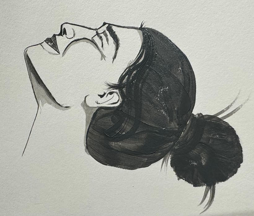 My project for course: Stylish Illustrated Portraits with Mixed Media 7
