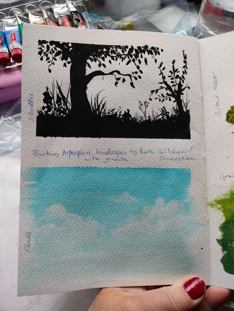 Silhouette and some clouds
