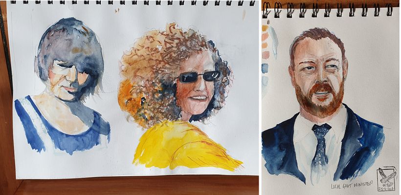 Three sketch portraits I have done so far.